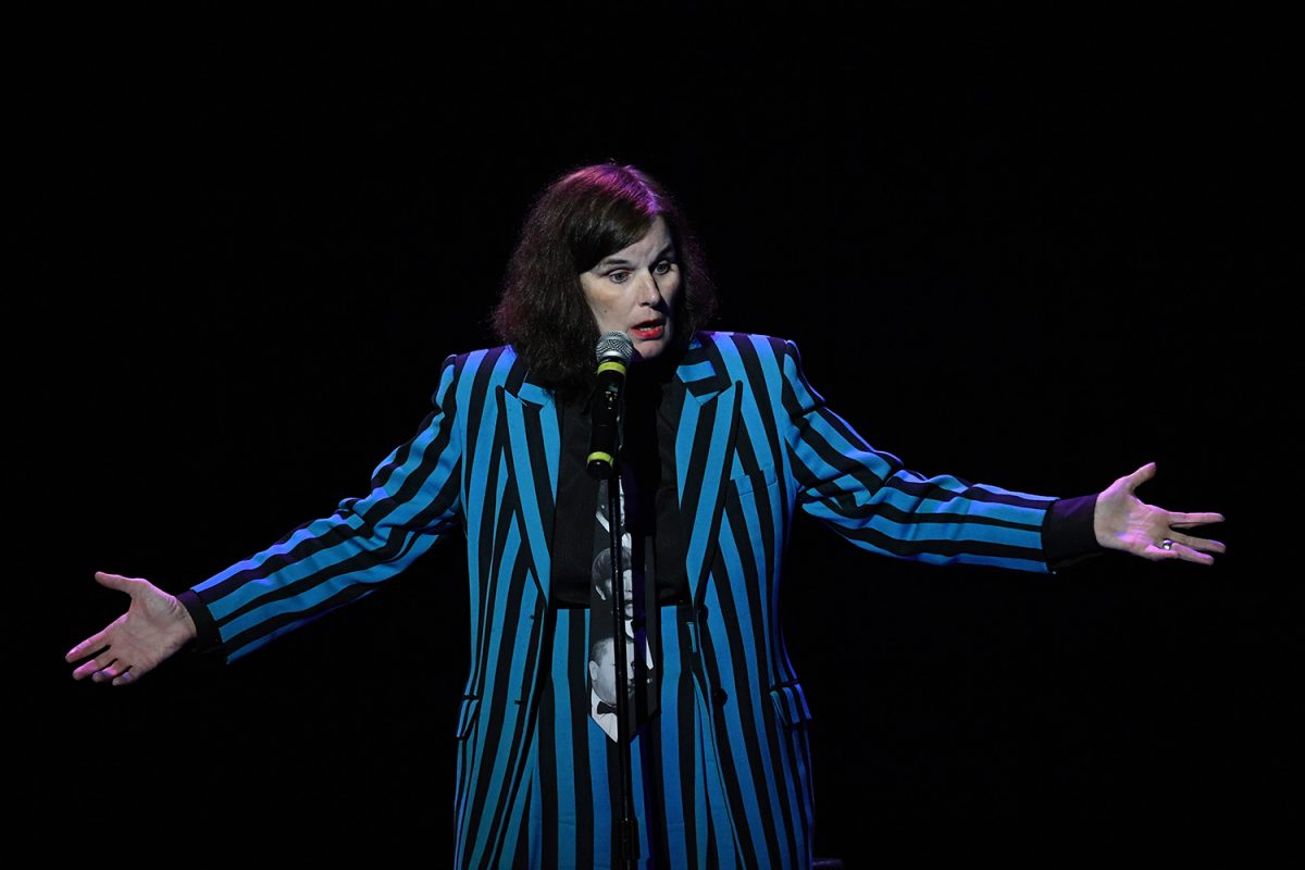 Paula Poundstone performing on tour
